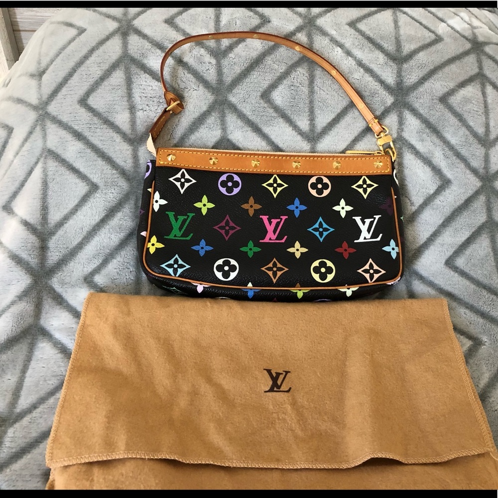 Louis Vuitton Black Multicolor Pochette